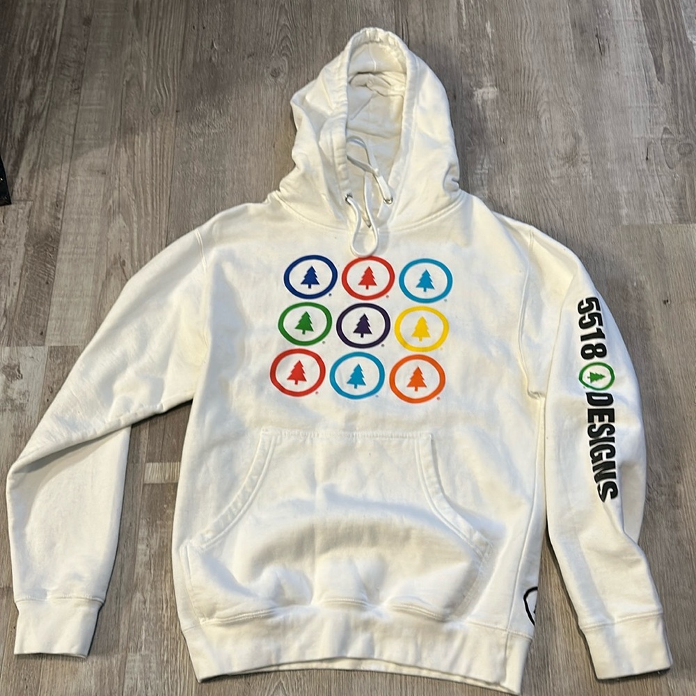 White Hood Sweatshirt.